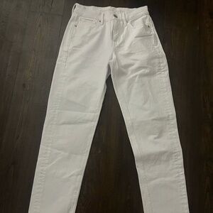 American Eagle, Size 00, white, real good (stretchy) straight (baggy) jeans